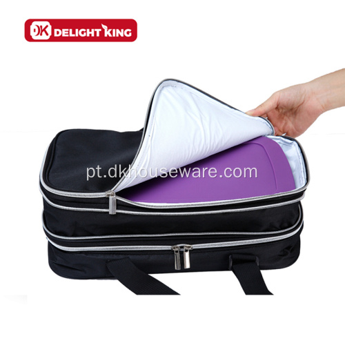 Conjunto de travessas de vidro de borosilicato com bolsa térmica